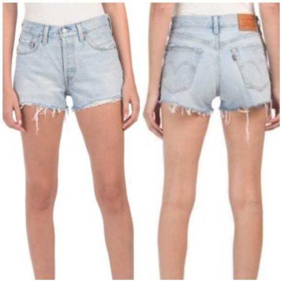 Levi's 501 Shorts Bleached Blue - Picture 3 of 7